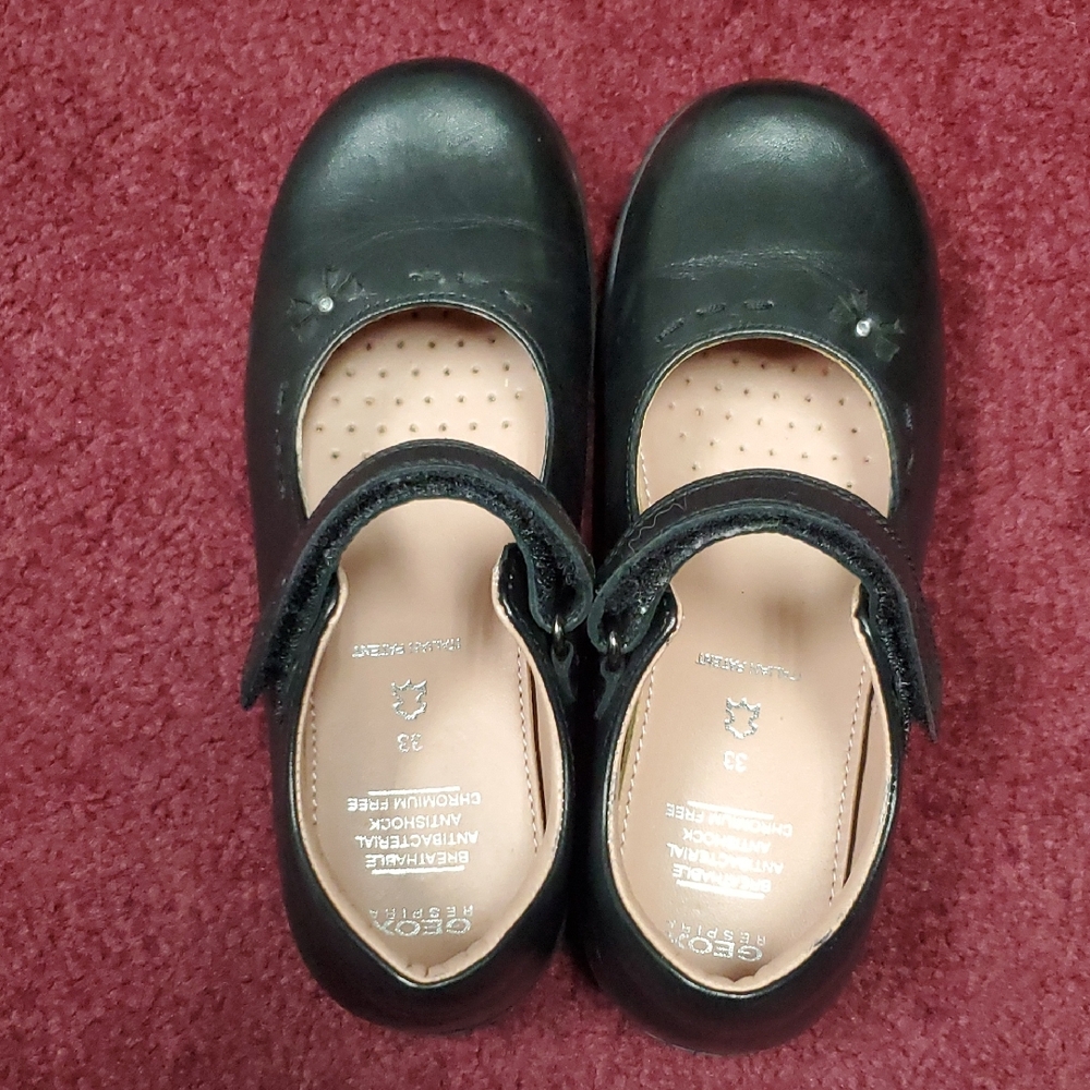 Geox Black Kids Dress Shoes